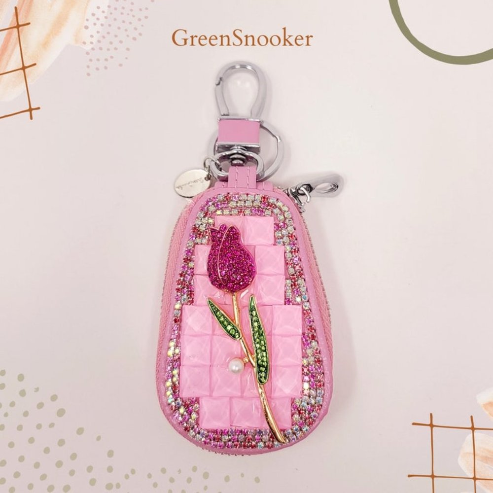 GreenSnooker Creative Women Pink Car Key Case, Keychain